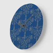 Horloge murale élégante, Bleu foncé, Motif à effet (Angle)