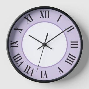 Horloge murale élégante - violet clair