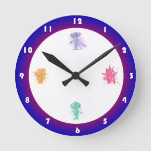Horloge murale élémentaire de fées