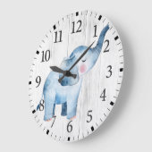 Horloge murale éléphant mignon (Angle)
