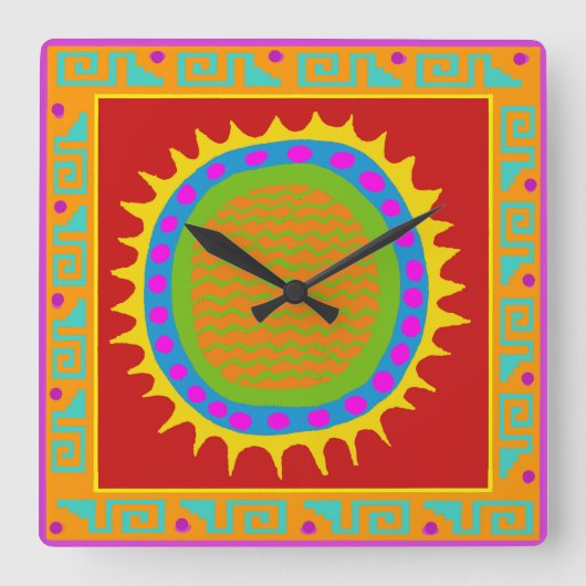 Horloge murale en acrylique Arizona Sun (Recto)