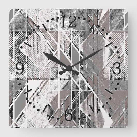 Horloge murale en acrylique avec impression grunge (Recto)