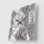 Horloge murale en acrylique avec impression grunge (Angle)