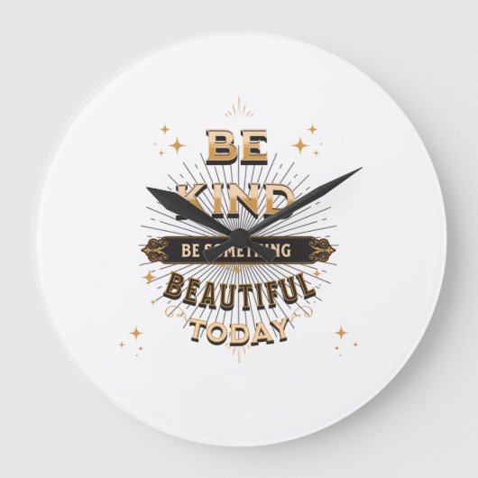 Horloge murale en acrylique "Be Kind" (Recto)