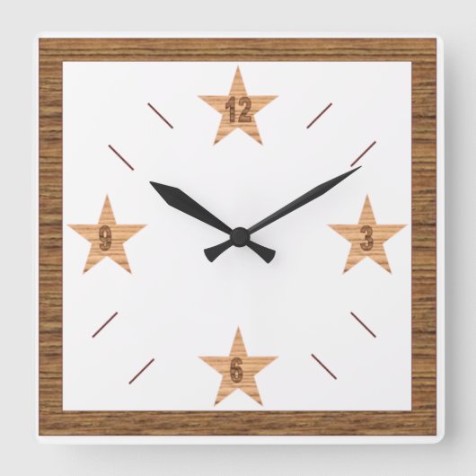 Horloge murale en acrylique, Carrée DESIGN CLOCK (Recto)