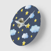 Horloge murale en acrylique ciel nocturne lune et (Angle)