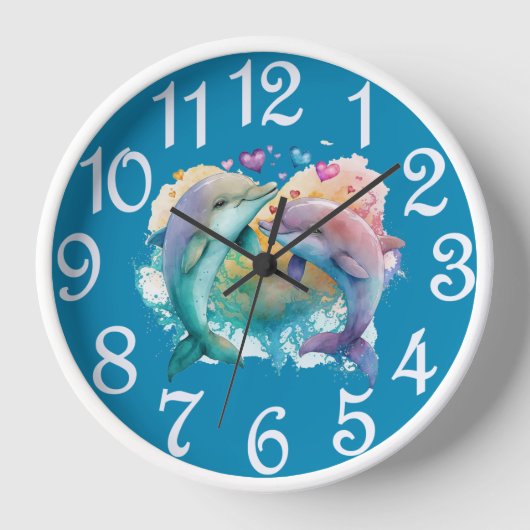 Horloge murale en acrylique dauphin (Recto)