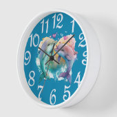 Horloge murale en acrylique dauphin (Angle)