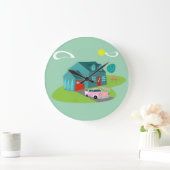 Horloge murale en acrylique de la maison de banlie (Maison)