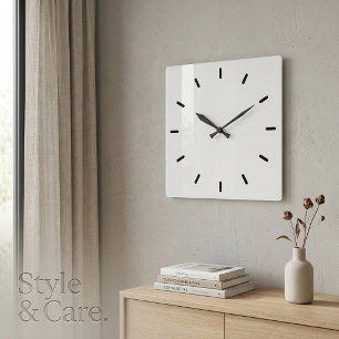 Horloge murale en acrylique élégante – Carrée 27,3