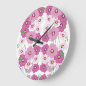 Horloge murale en acrylique florale (Angle)