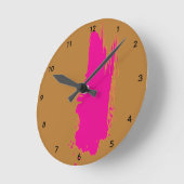 Horloge murale en acrylique marron doré (Angle)
