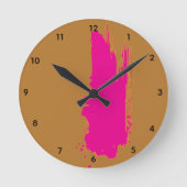 Horloge murale en acrylique marron doré (Recto)