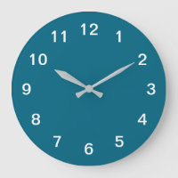 Horloge murale en acrylique minimaliste bleu turqu