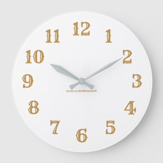 Horloge murale en acrylique - Or (Recto)