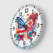 Horloge murale en acrylique Papillon (Angle)