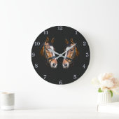 Horloge murale en acrylique pour chevaux (Maison)