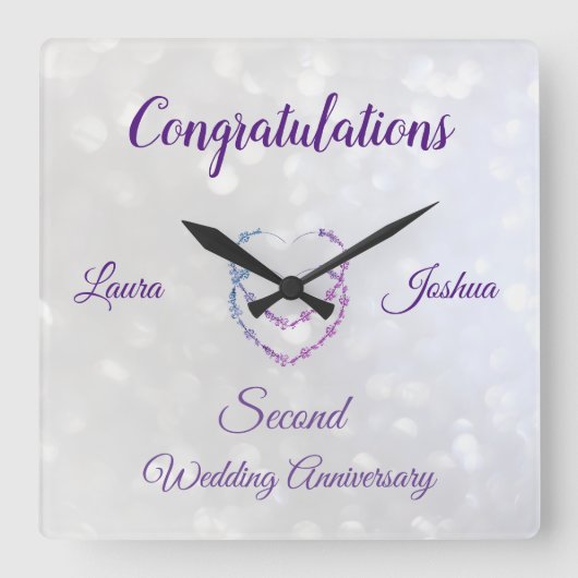 Horloge murale en acrylique pour le deuxième anniv (Recto)