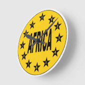 Horloge murale en acrylique, Ronde Medium  AFRICA (Angle)