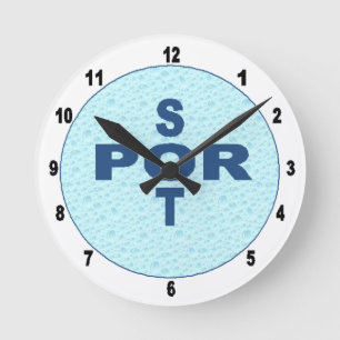 Horloge murale en acrylique, Ronde Medium SPORT NA Klok