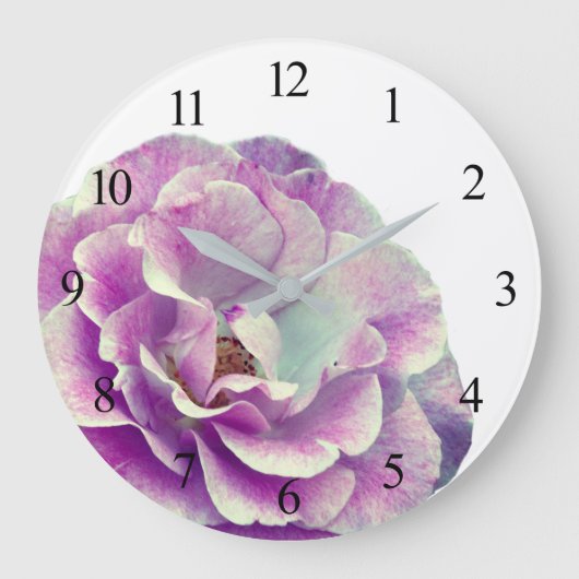 Horloge murale en acrylique Rose (Recto)