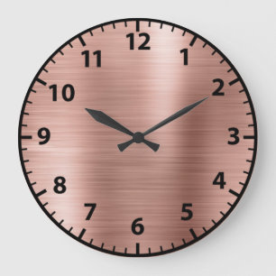 Horloge murale en acrylique Rose Gold Glam Girly
