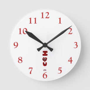 Horloge murale en acrylique U floue