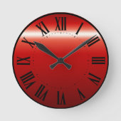 Horloge murale en argent rouge (Recto)