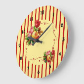 Horloge murale en bande rose (Angle)