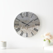 horloge murale en béton cassé (Maison)