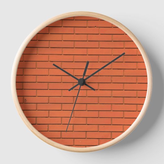 Horloge murale en béton orange (Recto)