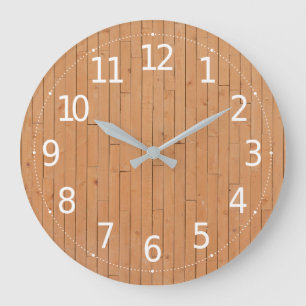 Horloge murale en bois Brown simple de l'arrière 