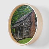 Horloge murale en bois CABINE RUSTIQUE (Angle)