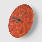 Horloge murale en bois de Bubinga (faux) (Angle)