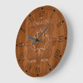 Horloge murale en bois de cuivre depuis 1876 Canad (Angle)