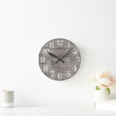 Horloge murale en bois de ferme rustique | Grands (Maison)