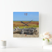 Horloge murale en bois flotté (Maison)