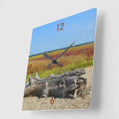 Horloge murale en bois flotté (Angle)