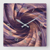 Horloge murale en bois mauve (Recto)