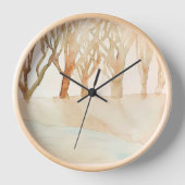 horloge murale en bois naturel (Recto)