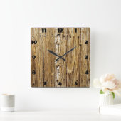 Horloge murale en bois patinée de plate-forme (Maison)