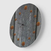 Horloge murale en bois vieille grange (Angle)