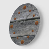 Horloge murale en bois vieille grange (Angle)