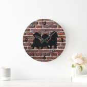 Horloge murale en brique Dachshund (Maison)