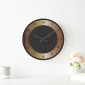 Horloge murale en bronze et noir (Maison)