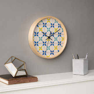 Horloge murale en carrelage marocain