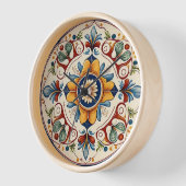 horloge murale en céramique sicilienne italienne (Angle)