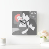 Horloge murale en couple rétro (Maison)