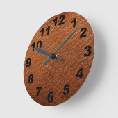 Horloge murale en cuir Brown (Angle)