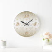 Horloge murale en dentelle or (Maison)